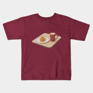 Maple donut and hot chocolate Kids T-Shirt